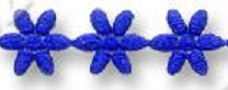 Aplikace v metráži - Malé květy královská modř 