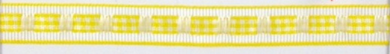 Stuha ozdobná shrnovací 12 mm žlutá