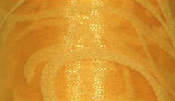 Organza s potiskem 37 - 40 cm sytě žlutá 