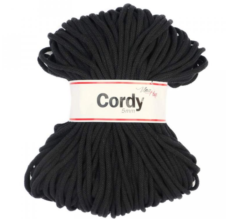 Cordy černá 5 mm