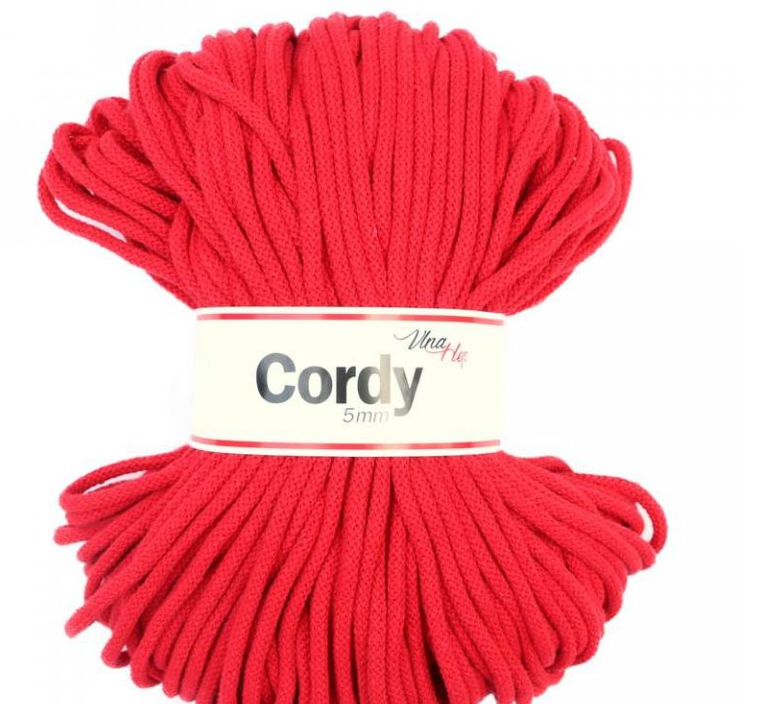 Cordy červená 5 mm