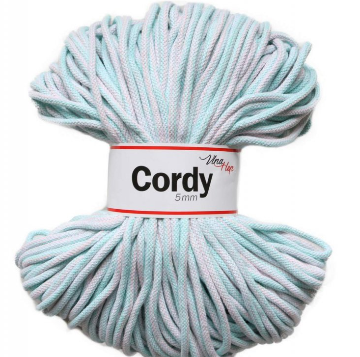 Cordy růžová + máta 5 mm