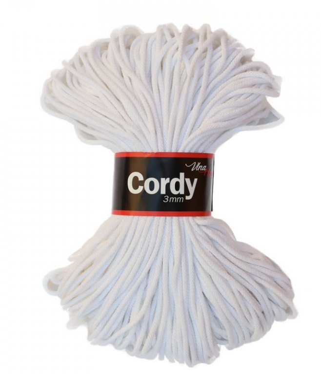 Cordy 3 mm bílá