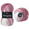  Angora luxus simli batik č. 5726 růžovobílá